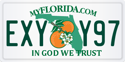 FL license plate EXYY97