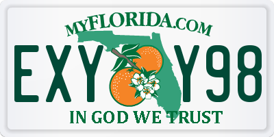 FL license plate EXYY98