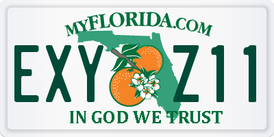FL license plate EXYZ11