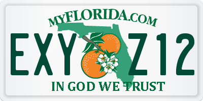 FL license plate EXYZ12