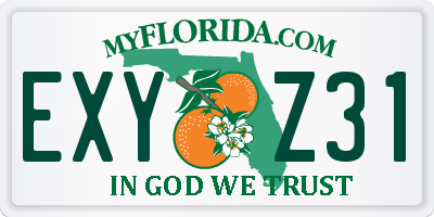 FL license plate EXYZ31