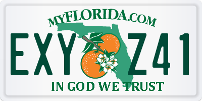 FL license plate EXYZ41