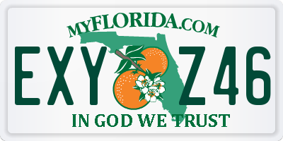 FL license plate EXYZ46