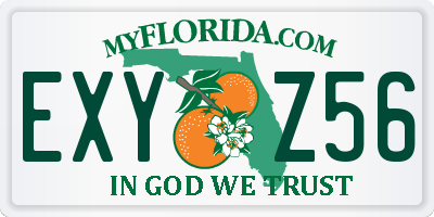 FL license plate EXYZ56