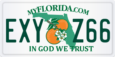 FL license plate EXYZ66