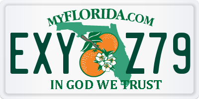 FL license plate EXYZ79