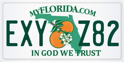 FL license plate EXYZ82