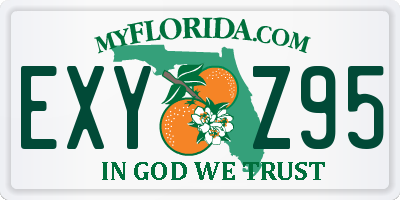 FL license plate EXYZ95