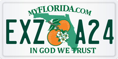 FL license plate EXZA24
