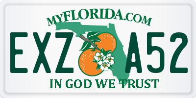 FL license plate EXZA52