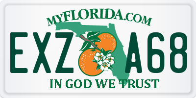 FL license plate EXZA68
