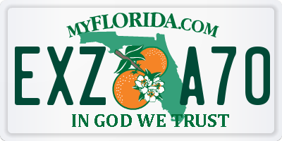 FL license plate EXZA70