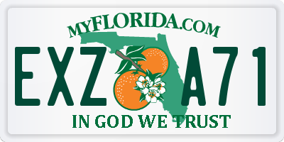 FL license plate EXZA71