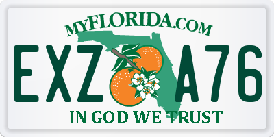 FL license plate EXZA76