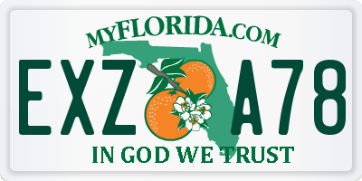 FL license plate EXZA78