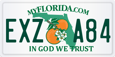 FL license plate EXZA84
