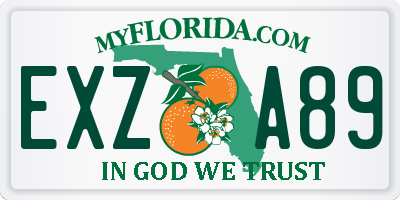 FL license plate EXZA89