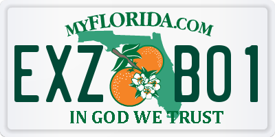 FL license plate EXZB01
