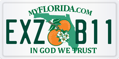 FL license plate EXZB11