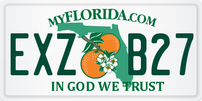 FL license plate EXZB27