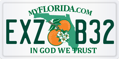 FL license plate EXZB32