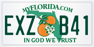 FL license plate EXZB41