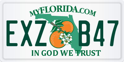 FL license plate EXZB47
