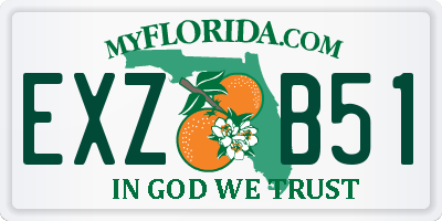 FL license plate EXZB51