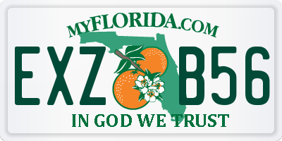 FL license plate EXZB56