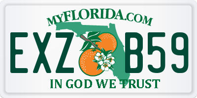 FL license plate EXZB59