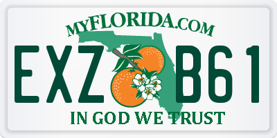 FL license plate EXZB61