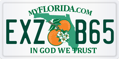 FL license plate EXZB65