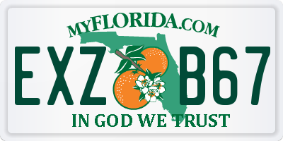 FL license plate EXZB67