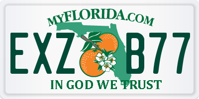 FL license plate EXZB77