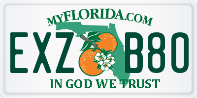 FL license plate EXZB80