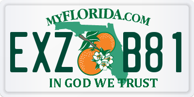 FL license plate EXZB81