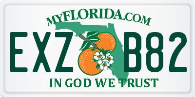 FL license plate EXZB82