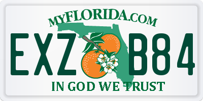 FL license plate EXZB84