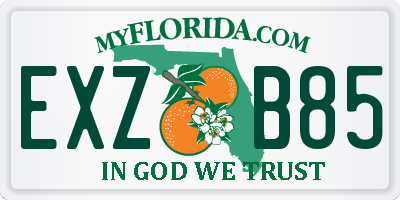FL license plate EXZB85