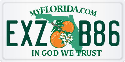FL license plate EXZB86