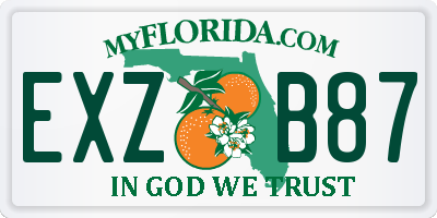 FL license plate EXZB87
