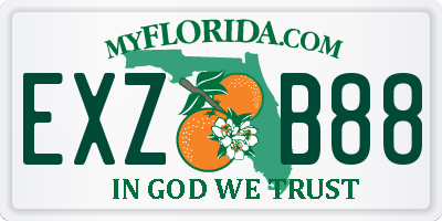 FL license plate EXZB88