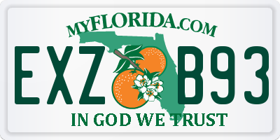 FL license plate EXZB93