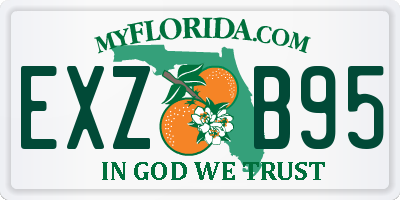 FL license plate EXZB95