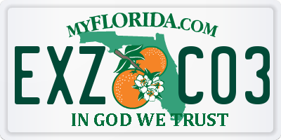FL license plate EXZC03