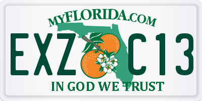 FL license plate EXZC13
