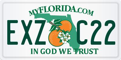 FL license plate EXZC22