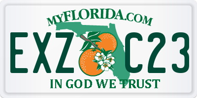 FL license plate EXZC23