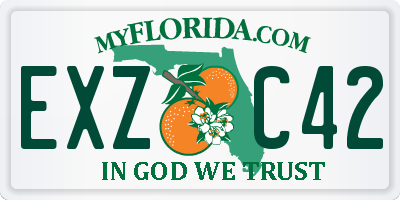 FL license plate EXZC42