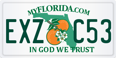 FL license plate EXZC53